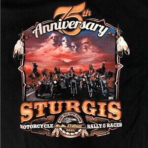2015 Sturgis,SD  75th Black Hills Motorcycle Rally  Delta brand T-Shirt,Men’s XL
